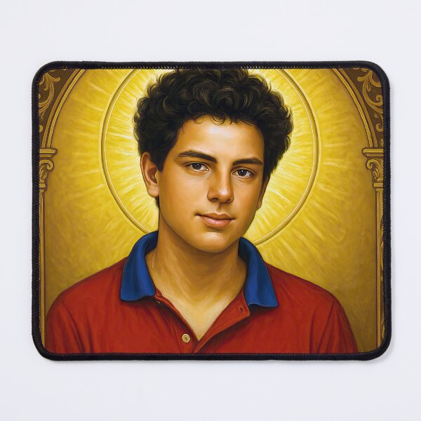Item preview, Saint Carlo Acutis Sacred Art Print – Catholic Wall Decor & Inspirational Altar Poster designed and sold by FaithCreatives.