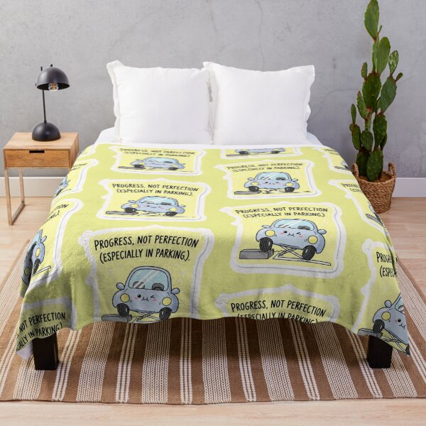 Item preview, "Progress, Not Perfection (Especially in Parking)" A Humorous Inspirational Quote for New Drivers and Parking Enthusiasts designed and sold by bvdesignart.