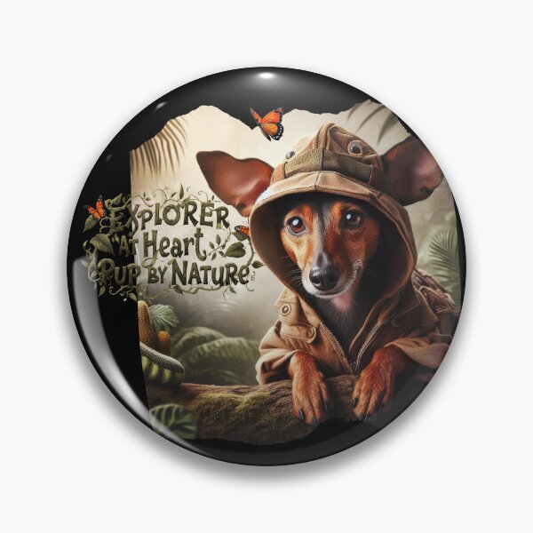 Item preview, explorer at heart pup by nature, a gift for a dog and adventure lover designed and sold by miro-bob-design.