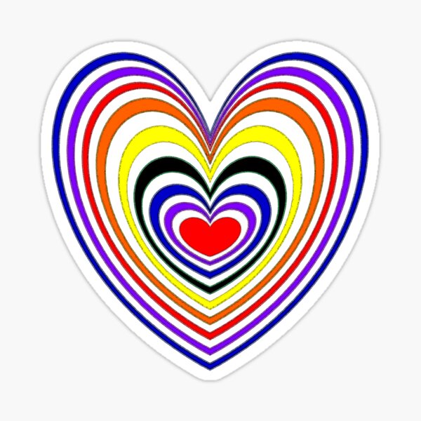Item preview, Rainbow Ribbon Hearts designed and sold by IdeaJones.