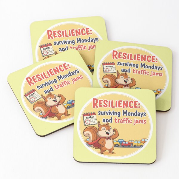 Item preview, Resilience: An Inspirational Quote for Surviving Mondays and Traffic Jams, Featuring a Determined Squirrel designed and sold by bvdesignart.