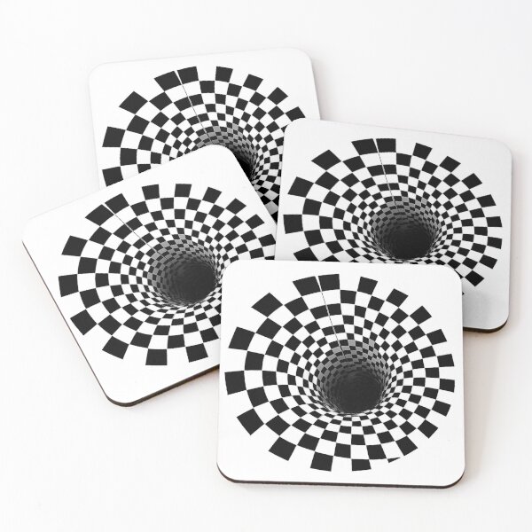 Item preview, Warped Checkerboard Spiral Optical Illusion designed and sold by NovaMoodCo.