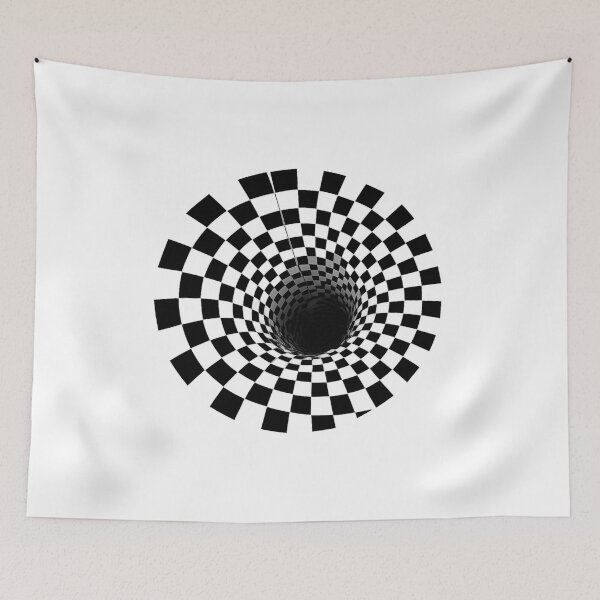 Item preview, Warped Checkerboard Spiral Optical Illusion designed and sold by NovaMoodCo.
