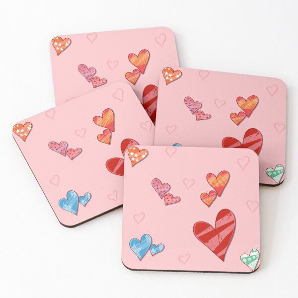 Item preview, Colorful Hearts seamless pattern designed and sold by Aquarthyst.