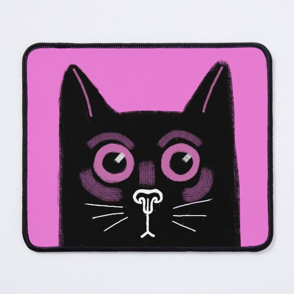 Item preview, Black and Pink Cat Face designed and sold by alczar.