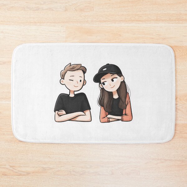 Item preview, Cute Couple Sticker – Cartoon Boy and Girl Illustration, Romantic Gift for Laptops and Journals designed and sold by Line Designs By Duck.