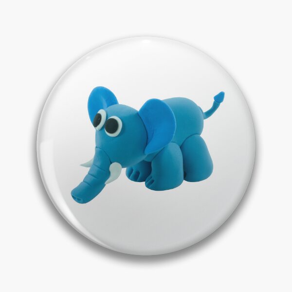 Item preview, Cute Blue Elephant Clay Art Sculpture designed and sold by MooBinArt.
