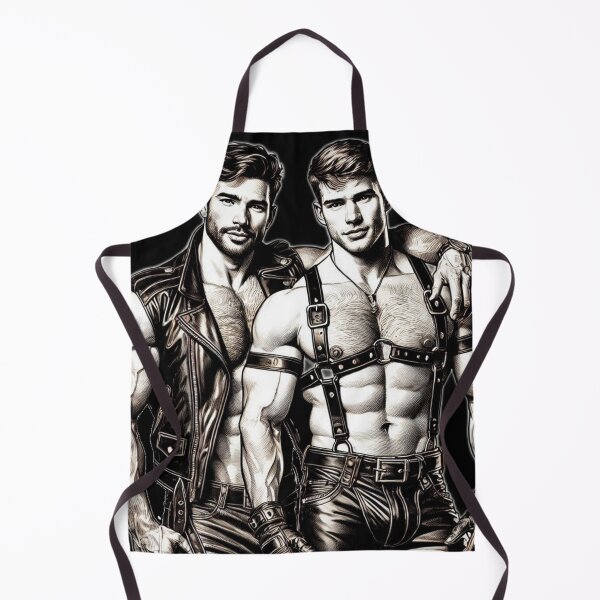 Item preview, Gay Leather Bar Pride "Lars & Scott" Leder Bar Berlin Pride Graphic Design designed and sold by ItsAKinkThing.
