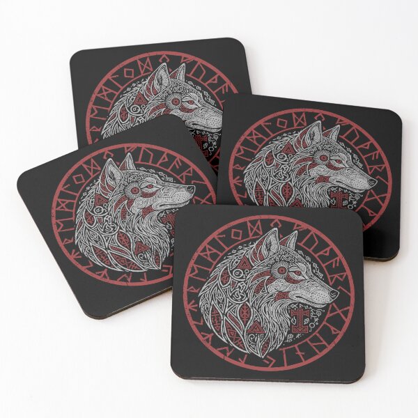 Item preview, Viking Wolf Compass Spirit Animal Norse Symbols Runes designed and sold by GrandeDuc.