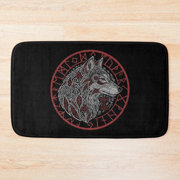 Item preview, Viking Wolf Compass Spirit Animal Norse Symbols Runes designed and sold by GrandeDuc.