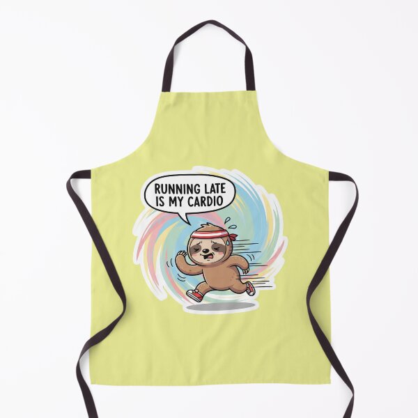 Item preview, Running Late is My Cardio A Hilarious Inspirational Quote for the Chronically Tardy Sloth designed and sold by bvdesignart.