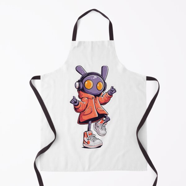 Item preview, Robot Bunny Sticker – Cool Character with Hoodie, Headphones, and Sneakers designed and sold by Line Designs By Duck.