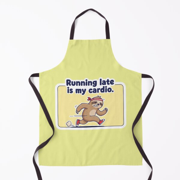 Item preview, Running Late is My Cardio A Hilarious Inspirational Quote for the Chronically Tardy Sloth designed and sold by bvdesignart.