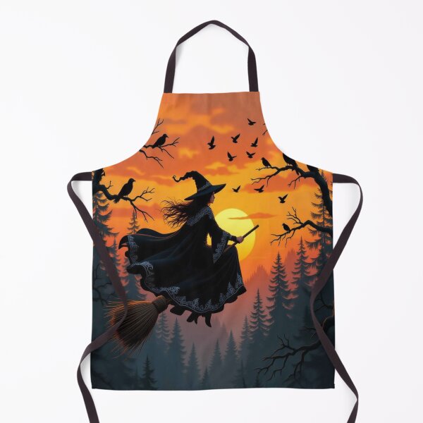 Item preview, WitchFlight Sunset – Mystic Forest Vibes with RavenGlow & MagicSilhouette designed and sold by FotoworldEdel.