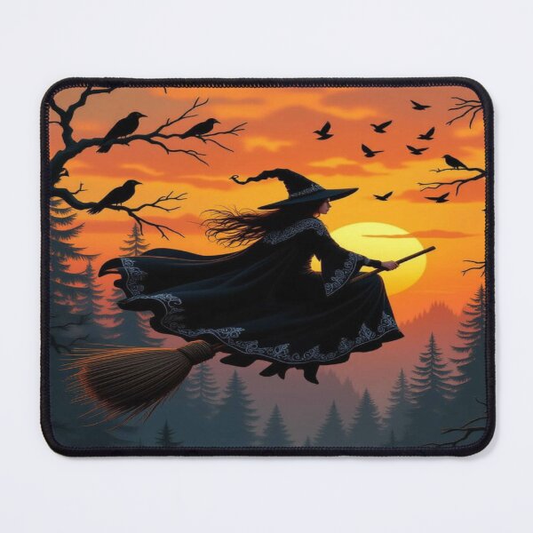 Item preview, WitchFlight Sunset – Mystic Forest Vibes with RavenGlow & MagicSilhouette designed and sold by FotoworldEdel.