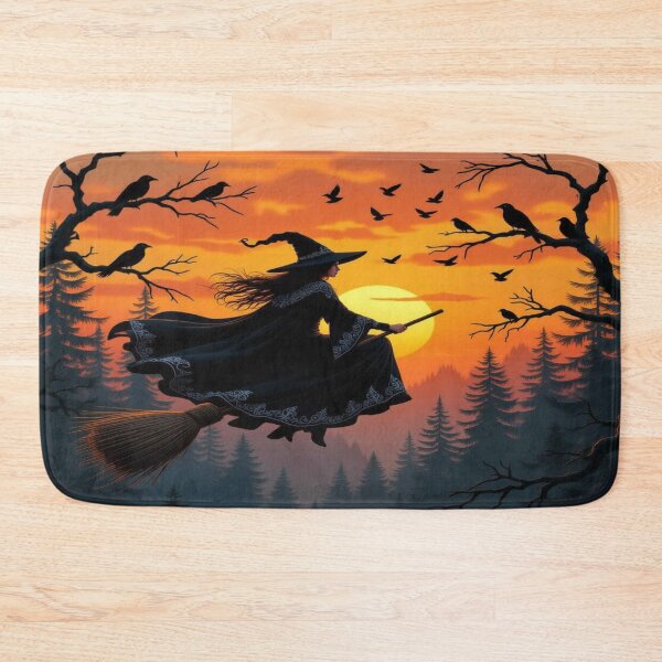 Item preview, WitchFlight Sunset – Mystic Forest Vibes with RavenGlow & MagicSilhouette  designed and sold by FotoworldEdel.