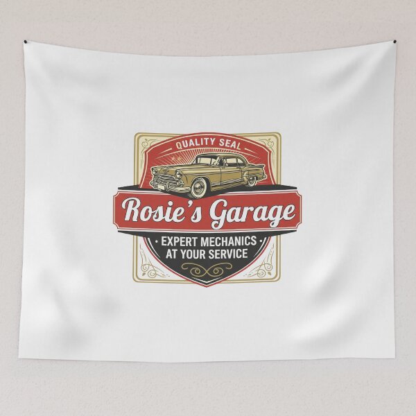 Item preview, Rosie's Garage | Golden Age Service designed and sold by RedDelaney.