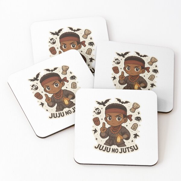 Item preview, Juju no Jutsu | Kawaii Chibi Nigerian Ninja Anime Sticker designed and sold by OsasChild.