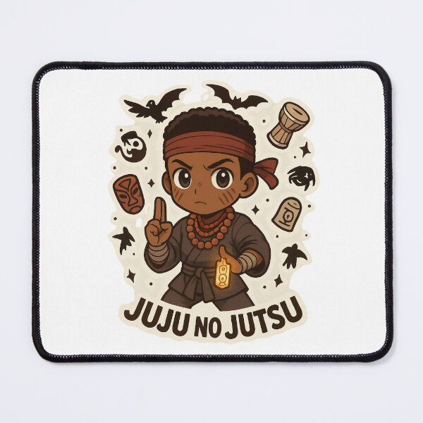 Item preview, Juju no Jutsu | Kawaii Chibi Nigerian Ninja Anime Sticker designed and sold by OsasChild.