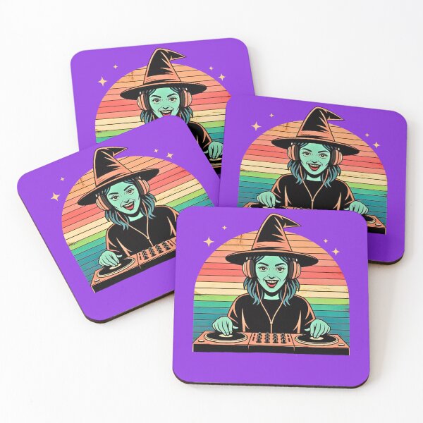 Item preview, Retro DJ Witch - Halloween Sunset designed and sold by VibrArtco.