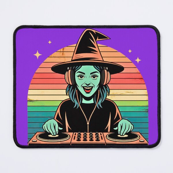 Item preview, Retro DJ Witch - Halloween Sunset designed and sold by VibrArtco.
