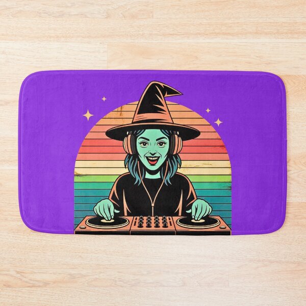 Item preview, Retro DJ Witch - Halloween Sunset designed and sold by VibrArtco.