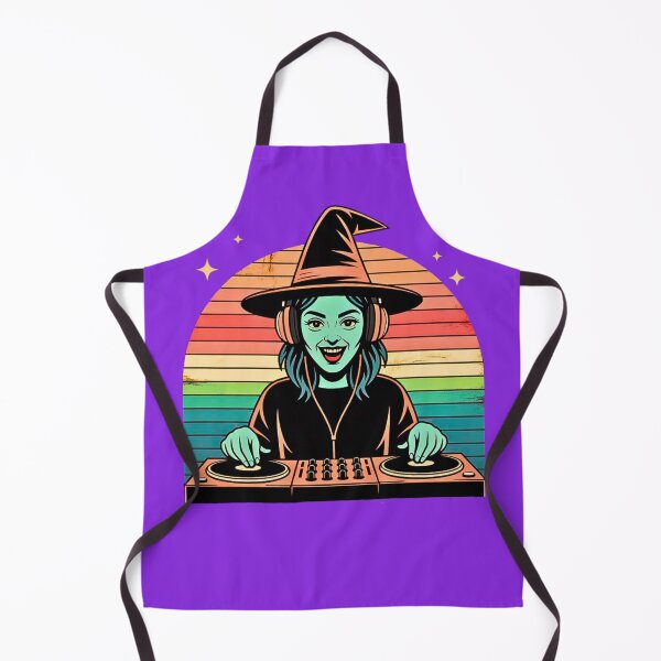 Item preview, Retro DJ Witch - Halloween Sunset designed and sold by VibrArtco.