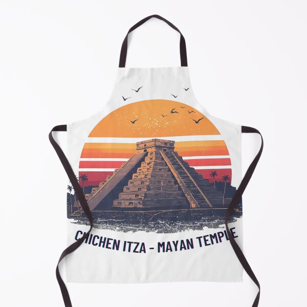 Item preview, Chichen Itza Mayan Temple Retro Sunset | Vintage Mexico Travel Art designed and sold by LoliDesignShop.