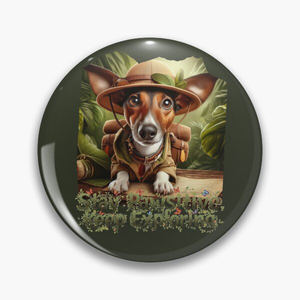 Item preview, funny explorer dog, a great gift for a dog and travel lover, designed and sold by miro-bob-design.