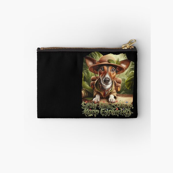 Item preview, funny explorer dog, a great gift for a dog and travel lover, designed and sold by miro-bob-design.