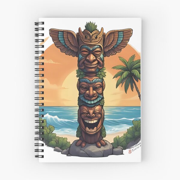 Item preview, Hawaiian Tiki Totem – Sunset Aloha Vibes designed and sold by NUMBER FOUR.