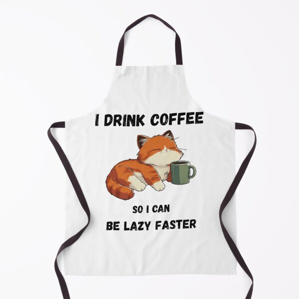 Item preview, I Drink Coffy so I can be Lazy Faster // Coffee Cat designed and sold by RedPandi art.