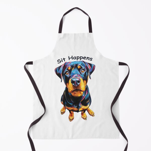 Item preview, Sit Happens Rottweiler Funny Dog T-Shirt, Cute Dog Pun Tee designed and sold by Gino By Design.