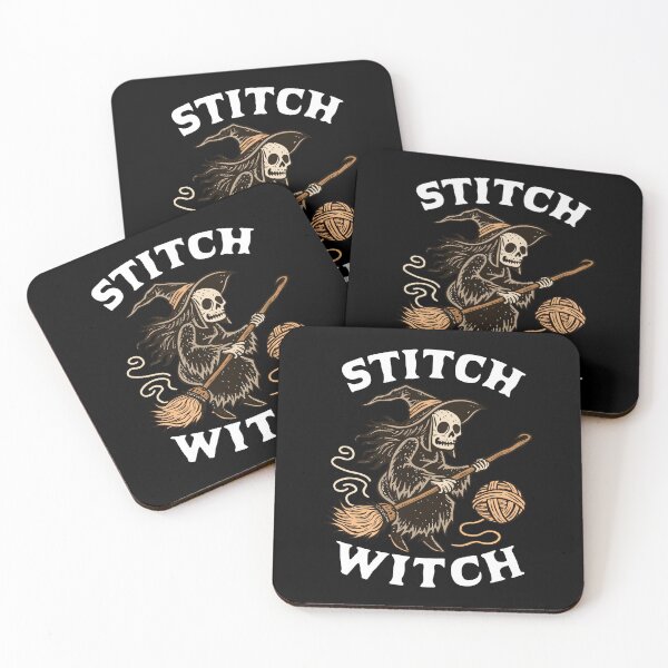 Item preview, Stitch Witch Skeleton Halloween Yarn Design designed and sold by Text2tee.
