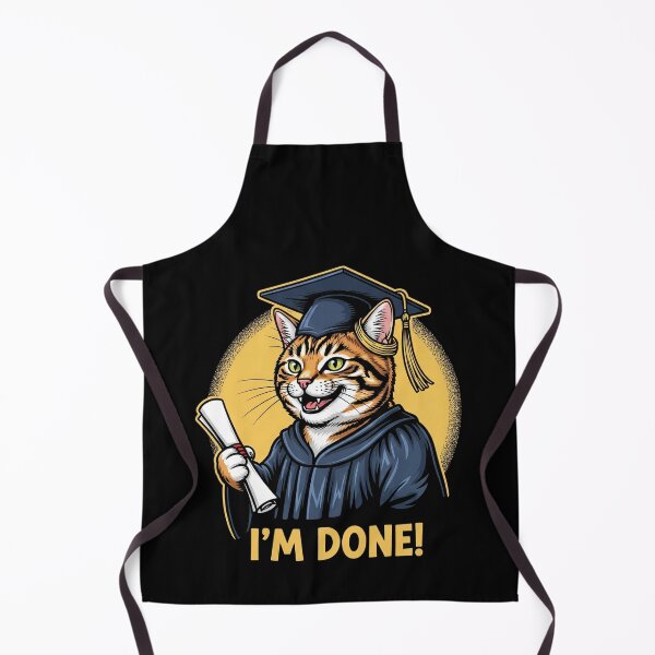 Item preview, I am done cat officially graduated t-shirt designed and sold by TheHappyHaul.