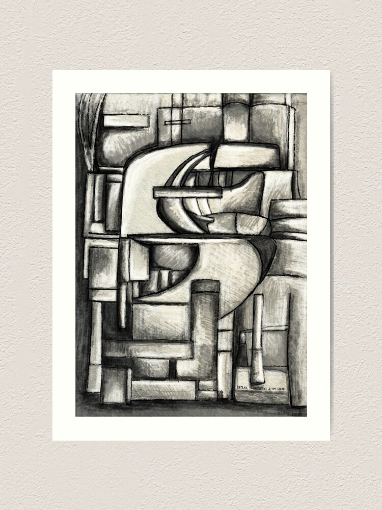 Blockwork Translation of shapes in space. Art Print