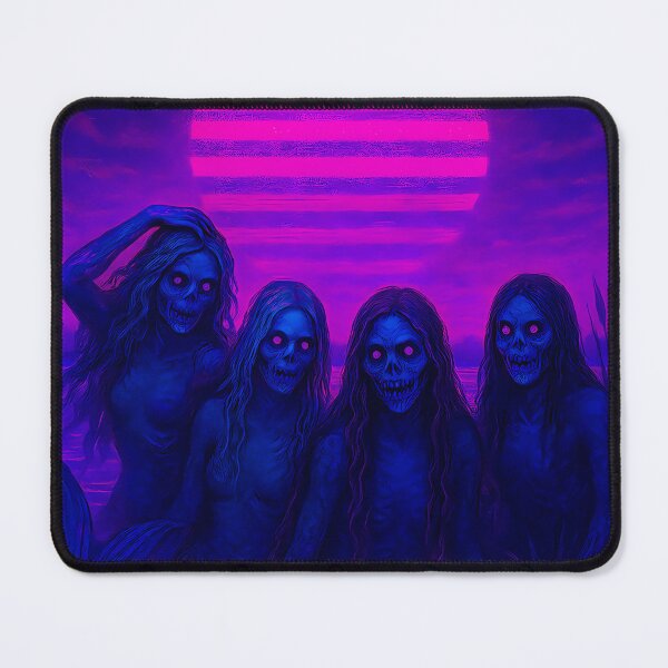 Item preview, Mermaids of the Cape Fear – Dark Synthwave Cryptid Horror designed and sold by JWsNeonHorizons.