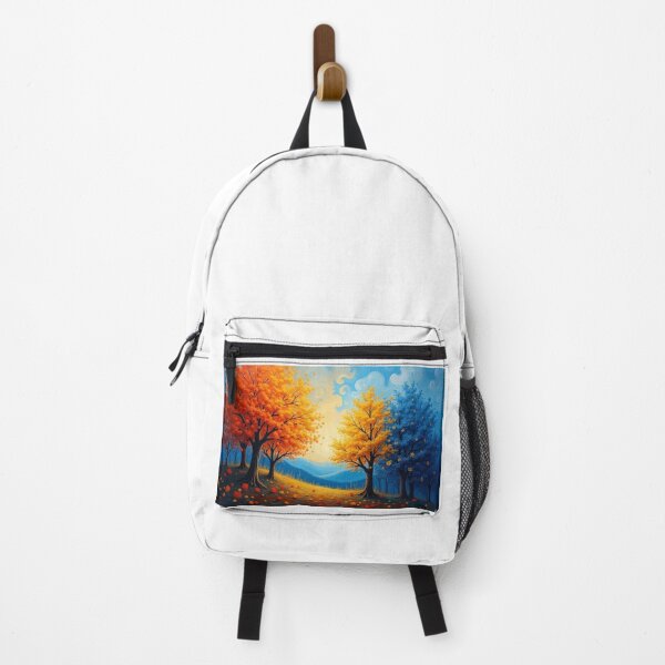 Item preview, Autumn and Blue Trees at Sunset - Van Gogh Inspired Landscape designed and sold by RonBear-Designs.