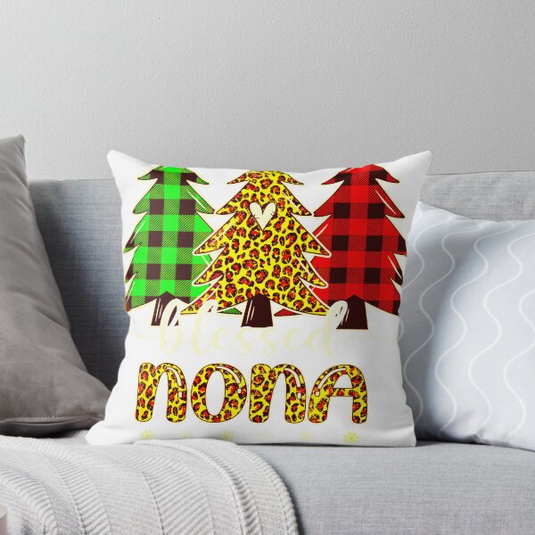 Item preview, Blessed Nona Leopard Christmas Pine Tree Red Plaid designed and sold by tngo57535.
