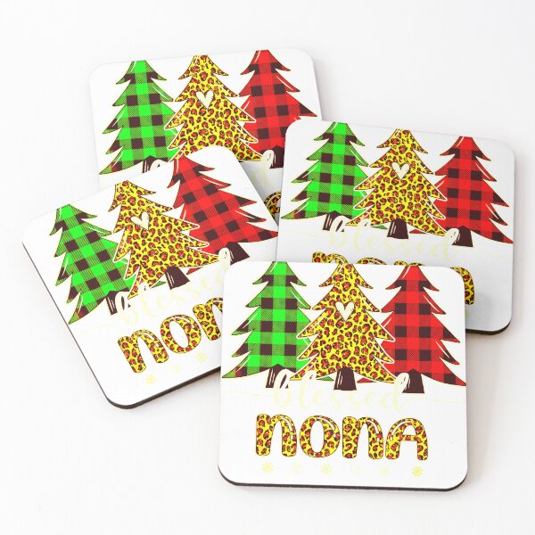 Item preview, Blessed Nona Leopard Christmas Pine Tree Red Plaid designed and sold by tngo57535.