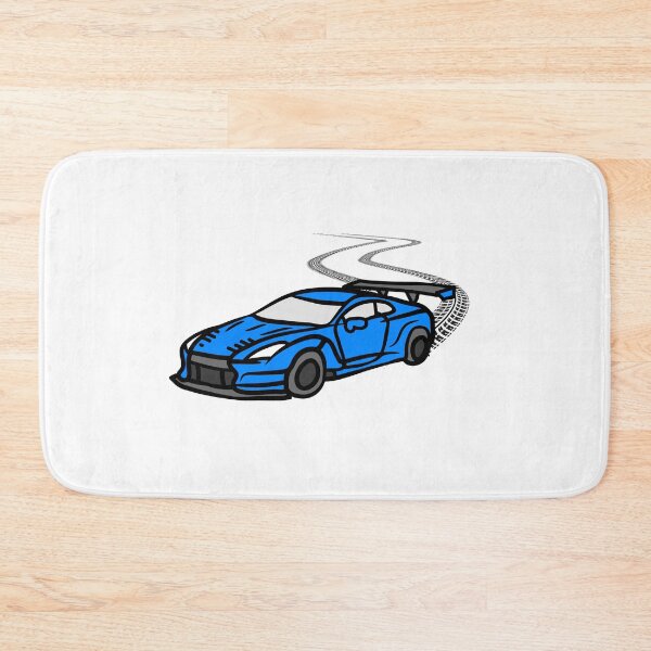 Item preview, Drift King – Blue Racing Car Illustration designed and sold by InfinitiTees.