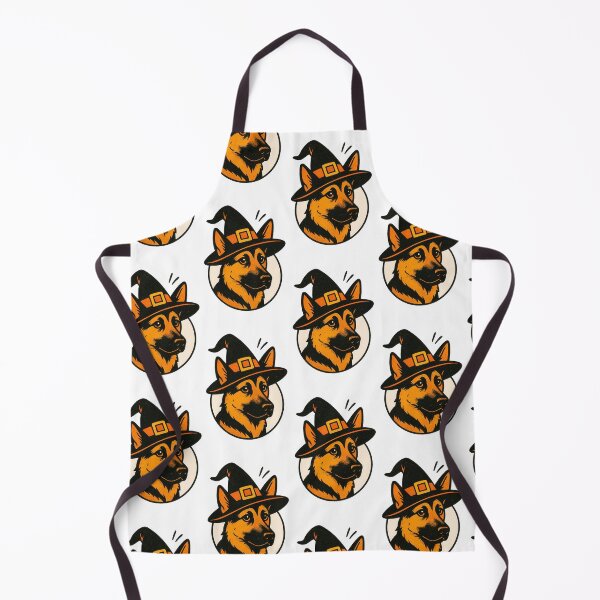 Item preview, German Shepherd Retro Halloween Dog Illustration designed and sold by Flying Doggo.