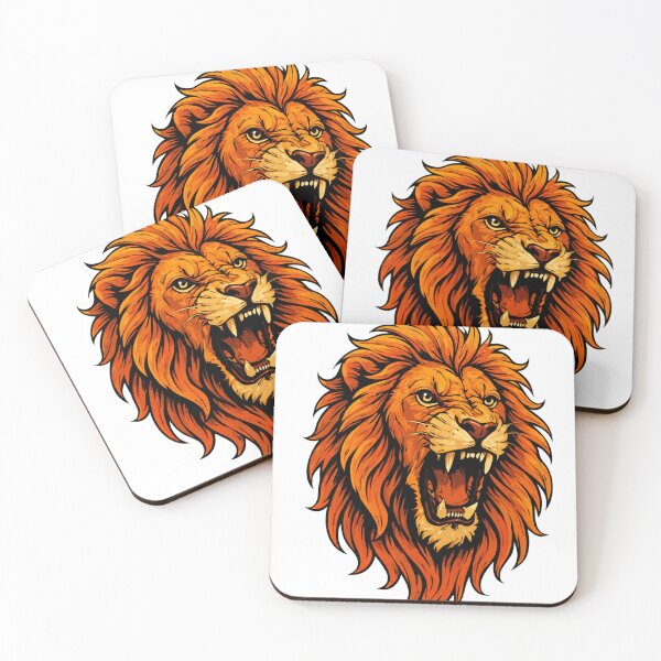 Item preview, Fierce Roaring Lion Head – Bold and Powerful Animal Illustration designed and sold by Royalsticker.