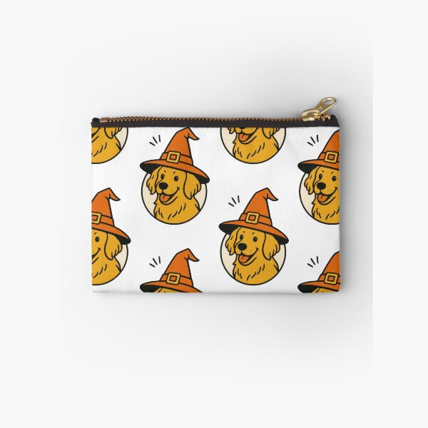 Item preview, Golden Retriever Retro Witch Hat Cartoon Art designed and sold by Flying Doggo.