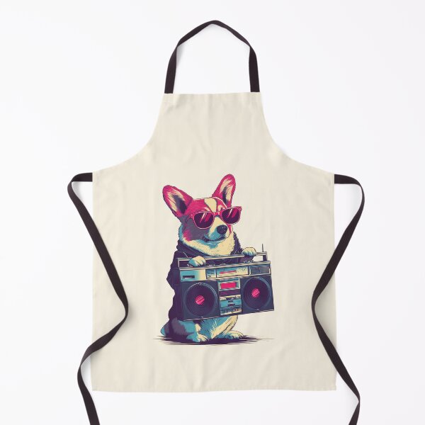 Item preview, Retro Corgi with Boombox T-Shirt & Sticker designed and sold by Clawffirmations.
