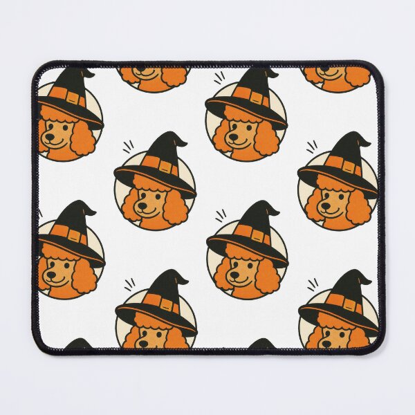 Item preview,  Poodle Retro Witch Hat Halloween Illustration designed and sold by Flying Doggo.