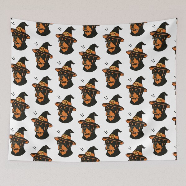 Item preview, Rottweiler Retro Halloween Dog Cartoon Art designed and sold by Flying Doggo.
