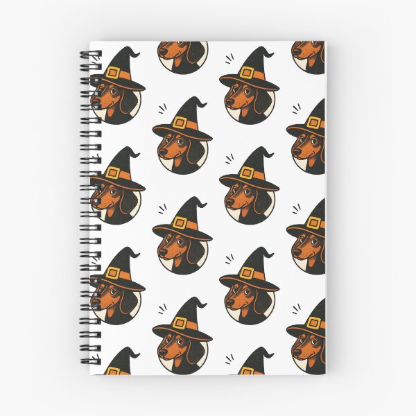 Item preview, Dachshund Retro Witch Hat Halloween Illustration designed and sold by Flying Doggo.