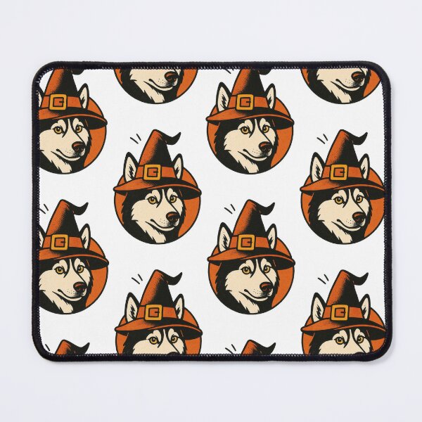 Item preview, Siberian Husky Retro Halloween Dog Illustration designed and sold by Flying Doggo.