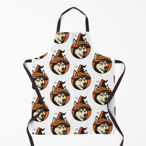 Item preview, Siberian Husky Retro Halloween Dog Illustration designed and sold by Flying Doggo.